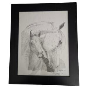 Amy Pirozok Signed Horse Lithograph 49/250 1998 Framed Art Print
